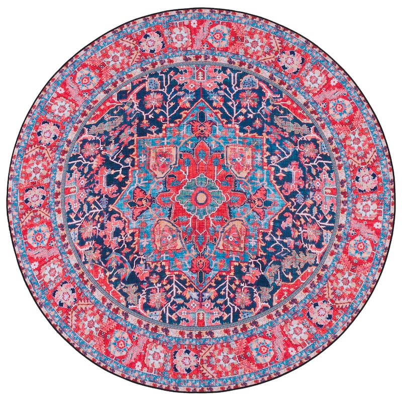 SAFAVIEH Tucson Machine Washable Slip Resistant Winnie Oriental Medallion
