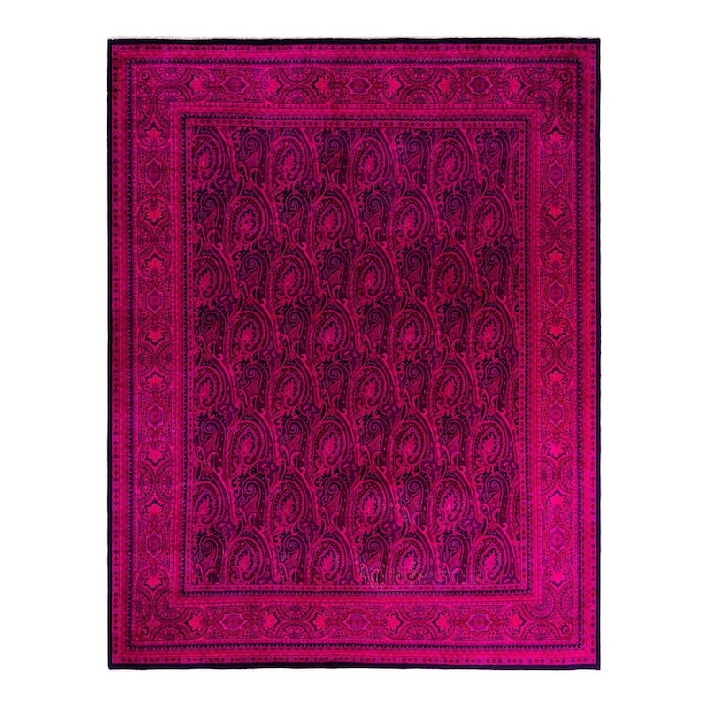 Overdyed, One-of-a-Kind Handmade Area Rug - Pink - 8' 0" x 10' 3"