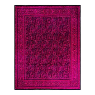 Overdyed, One-of-a-Kind Handmade Area Rug - Pink - 8' 0" x 10' 3"