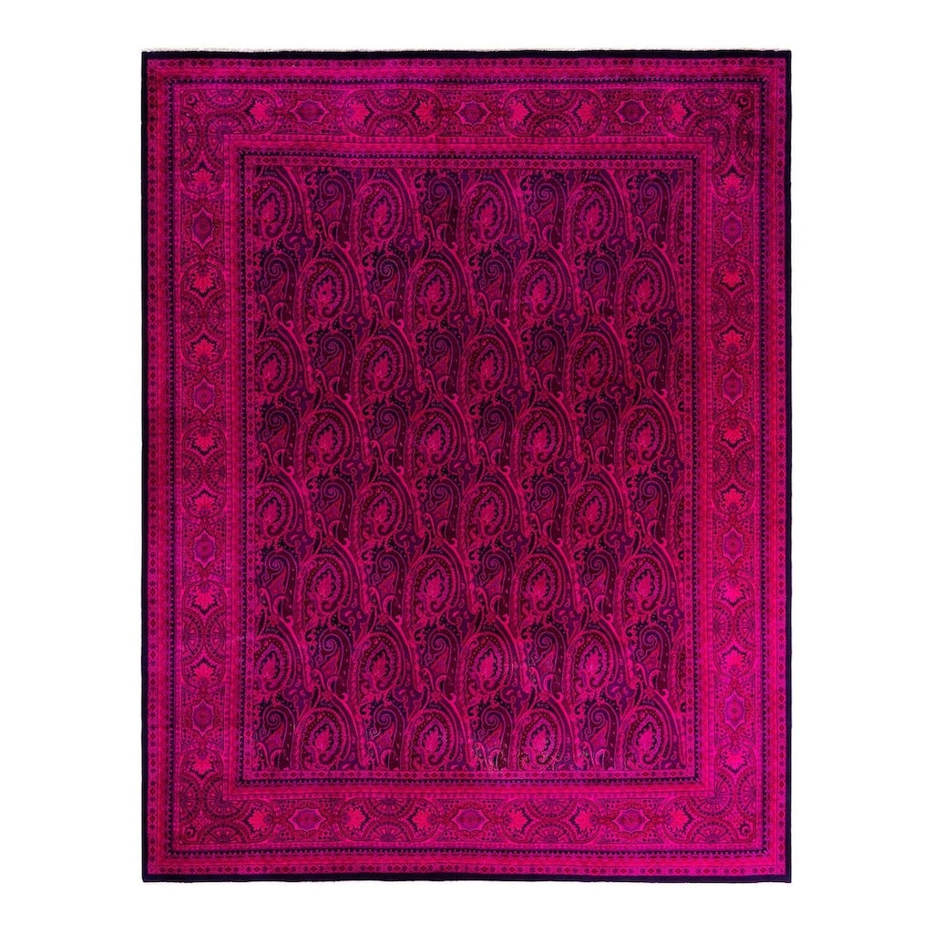 Overdyed, One-of-a-Kind Handmade Area Rug - Pink - 8' 0" x 10' 3"