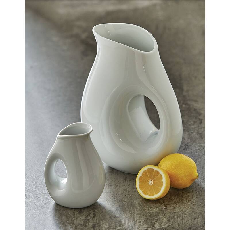 Whiteware Porcelain Oval Pitcher Large, 72 oz