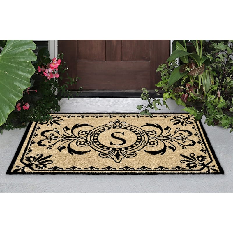 Liora Manne Dwell Vine Outdoor Mat Black