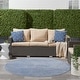 preview thumbnail 83 of 181, Nourison Essentials Solid Contemporary Indoor/Outdoor Area Rug 8' Round - Blue/Grey