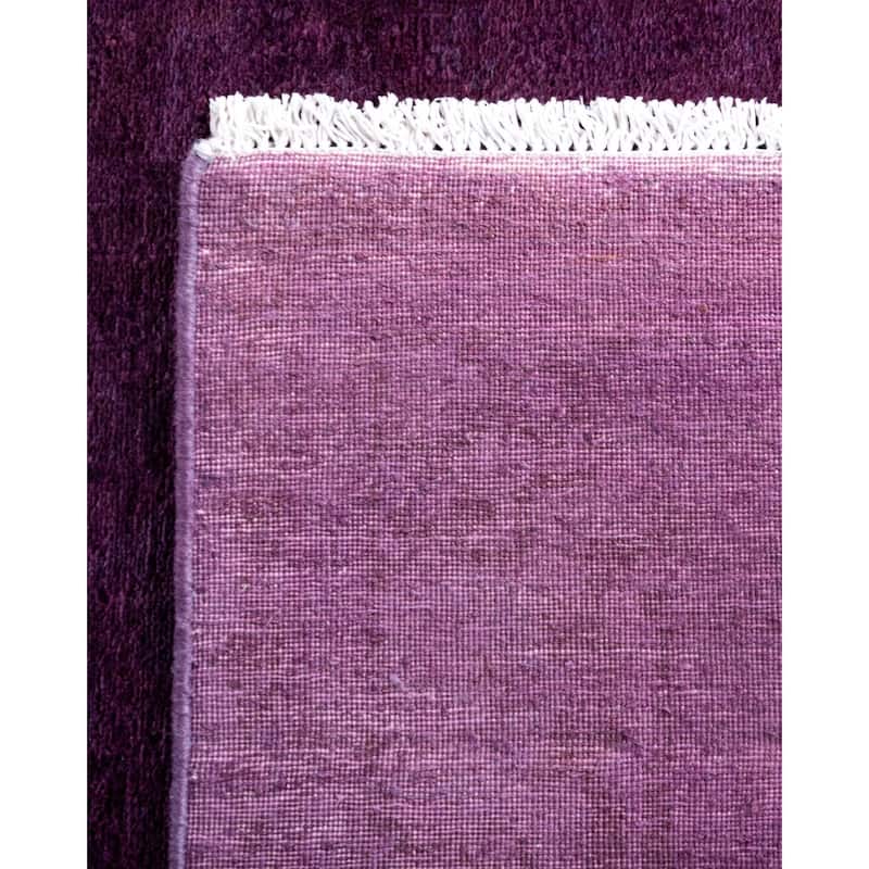 Contemporary Overdyed Wool Hand Knotted Runner - 2' 7" x 14' 3"