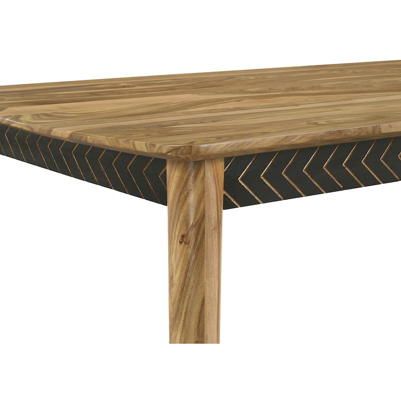 Partridge Natural Sheesham and Camel Rectangular Counter Dining Set