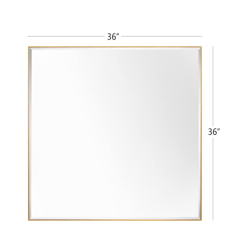 Aluminum Framed Rectangle Beveled Bathroom Wall Mirror