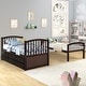 preview thumbnail 16 of 36, Twin Over Twin Bunk Bed with Ladder and Safety Rail, Twin Trundle Bed with 3 Drawers for Teens Bedroom, Guest Room Furniture