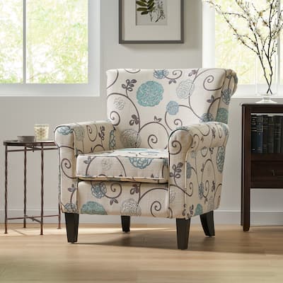 Roseville Fabric Floral Club Chair by Christopher Knight Home