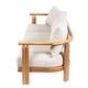 preview thumbnail 5 of 17, Christopher Knight Home - Outdoor Acacia Wood 3-Seater Sofa with Cushions