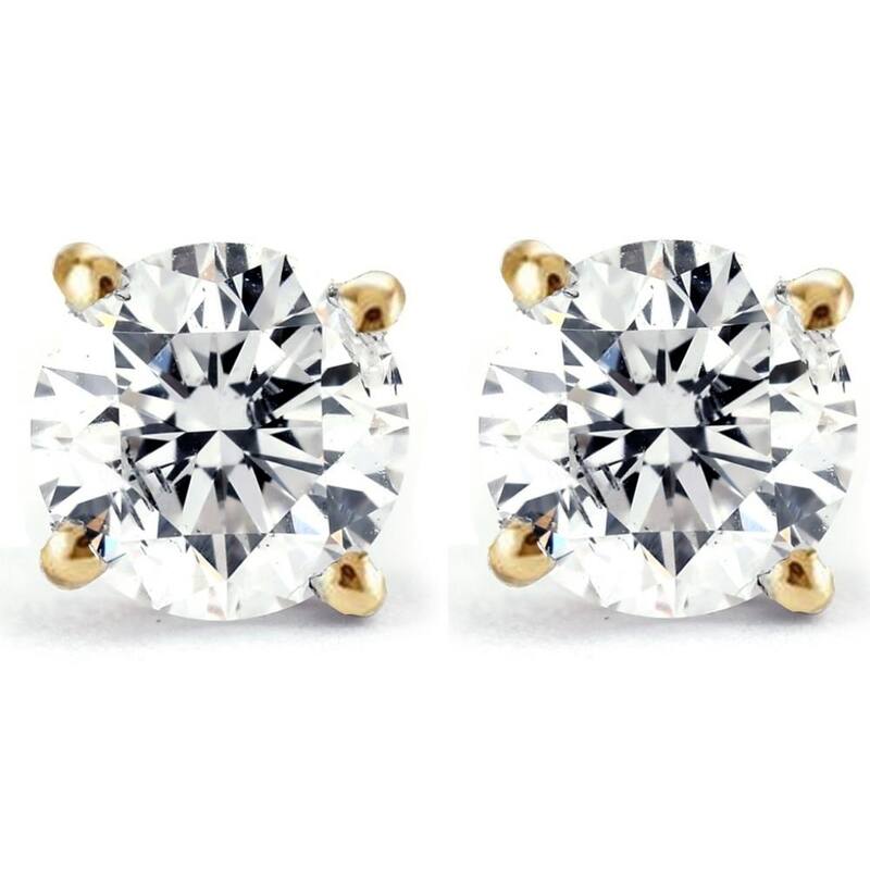 1/2ct Diamond Studs Yellow Gold