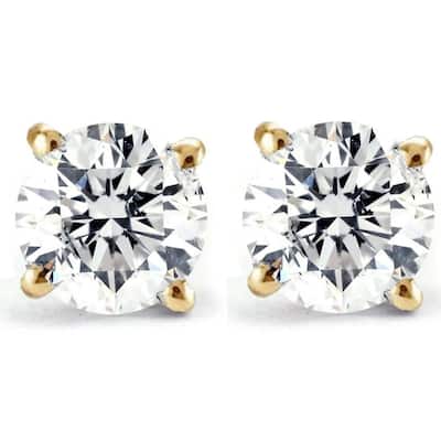 1/2ct Diamond Studs Yellow Gold