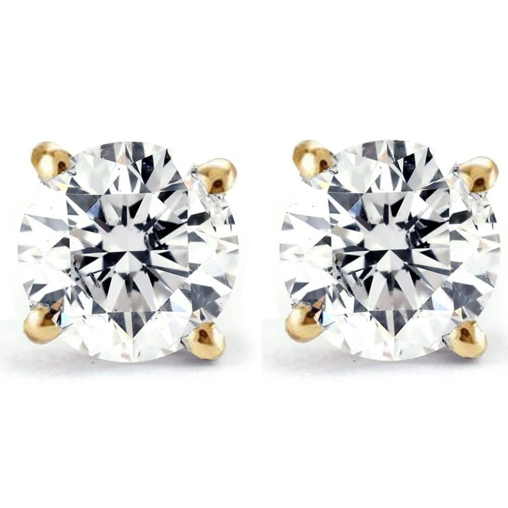 3/4ct Diamond Studs Yellow Gold