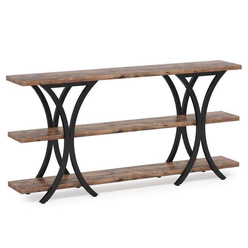 Console Table with Storage Shelf, 70.8 Inch Long Sofa Table Entry Table for Living Room Hallway