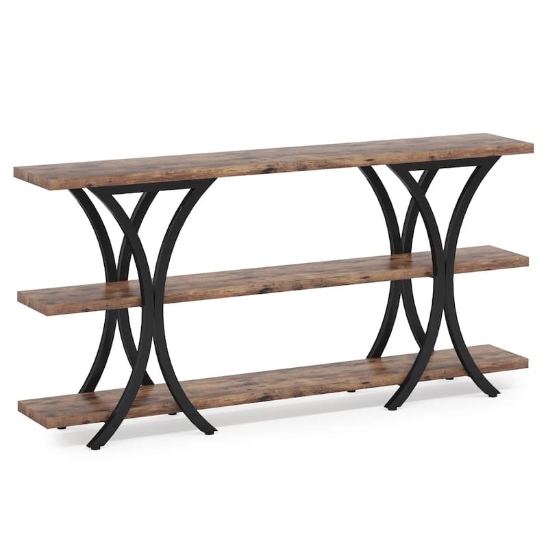 Console Table with Storage Shelf, 70.8 Inch Long Sofa Table Entry Table for Living Room Hallway