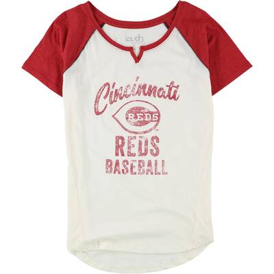 Touch Womens Cinncinati Reds Baseball Graphic T-Shirt,, Off-White, Medium