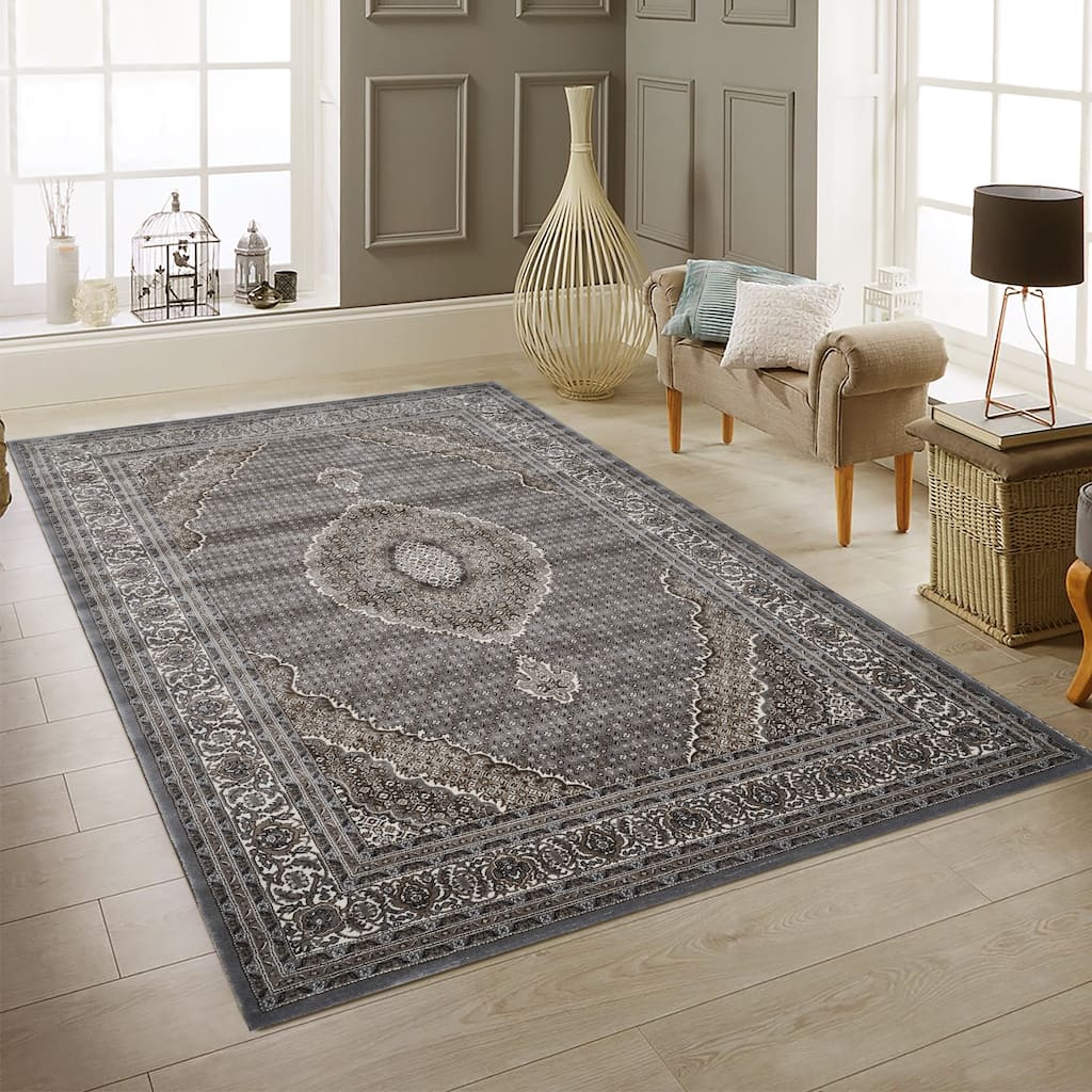 Master Collection Border Transitional Area Rug