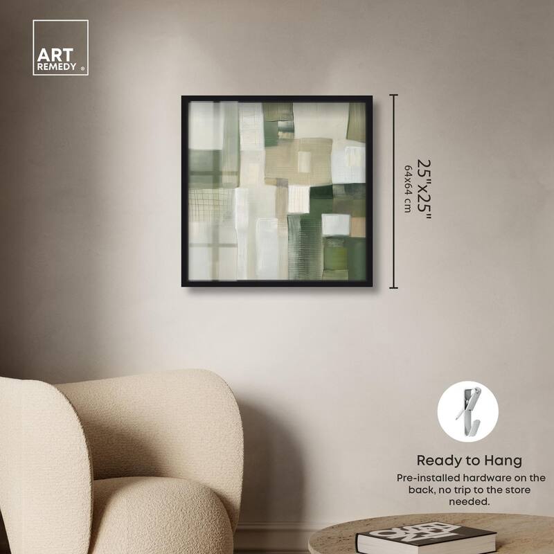 Pale Jade Green II Shadowbox by Art Remedy