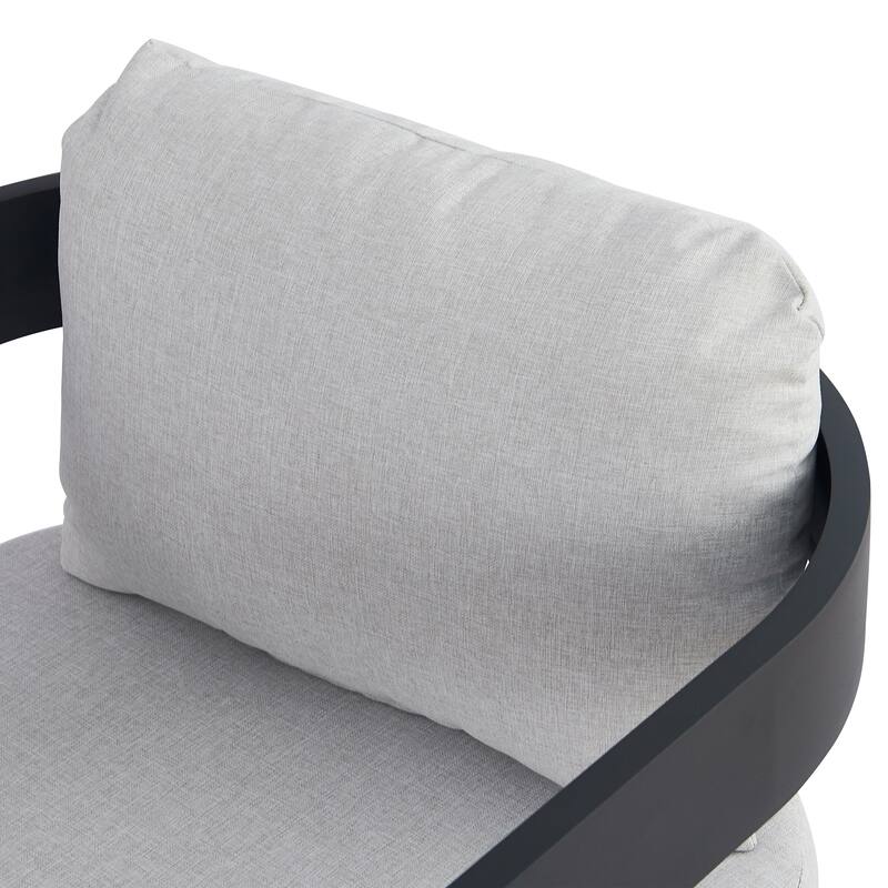 Christopher Knight Home - Modern Outdoor Aluminum Sofa Set with Cushions - 3-Piece Conversation Set