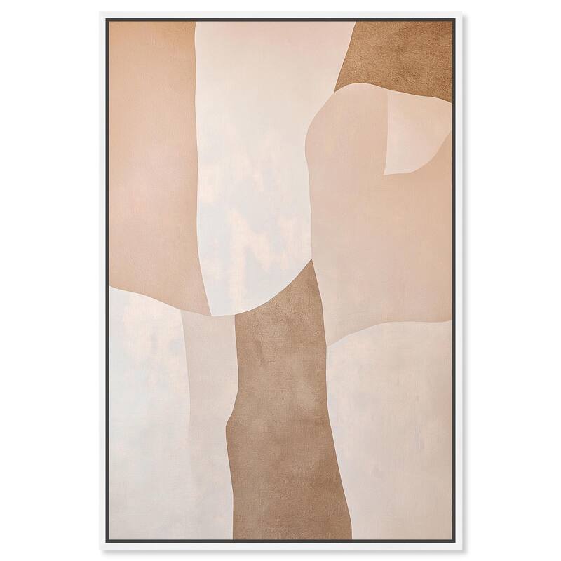 Forms in Beige I Canvas by Art Remedy - 20" x 30" - White