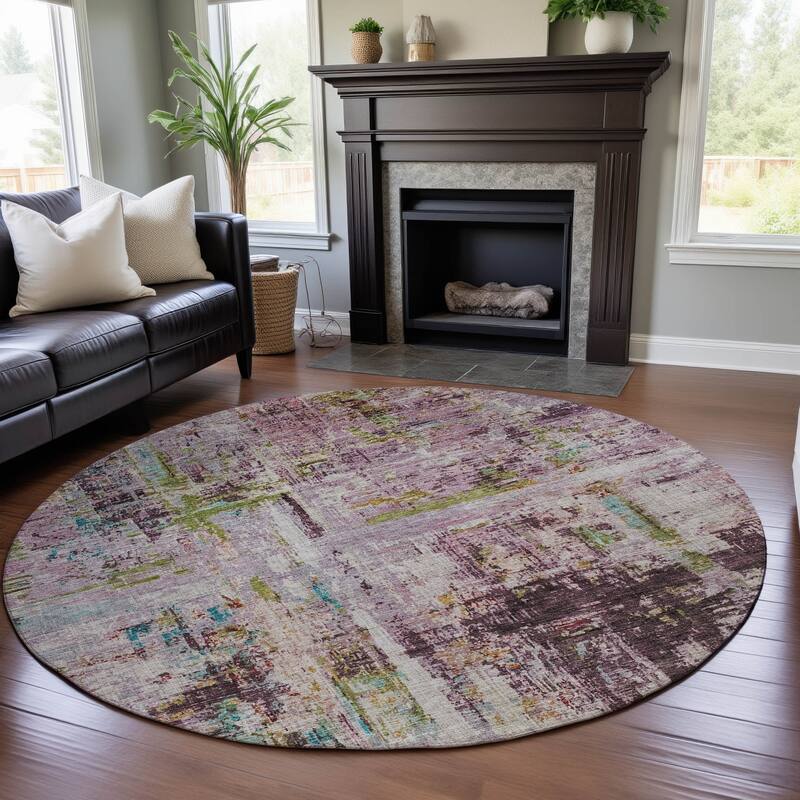 Premium Washable Super Soft Chic Modern Mayfield Rug - Lavender - 8' x 8'
