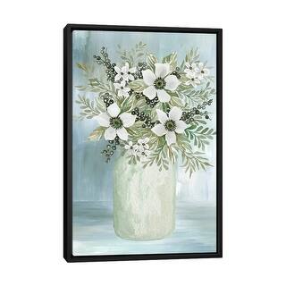 iCanvas "White Blooms I" by Cindy Jacobs Framed Canvas Print - Bed Bath ...