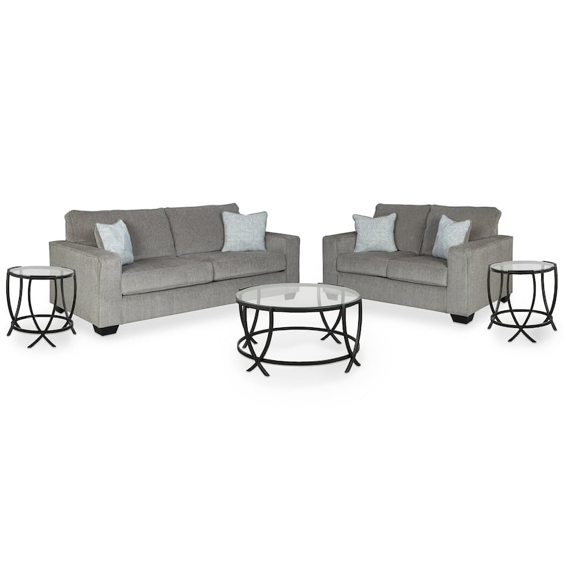 Signature Design by Ashley Altari Gray 5-Piece Upholstery Package - 85" W x 38" D x 37" H