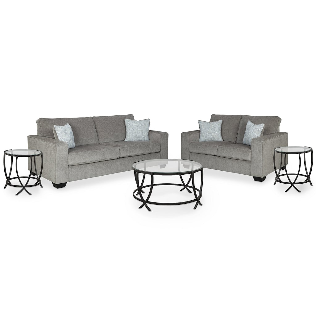 Signature Design by Ashley Altari Gray 5-Piece Upholstery Package - 85" W x 38" D x 37" H