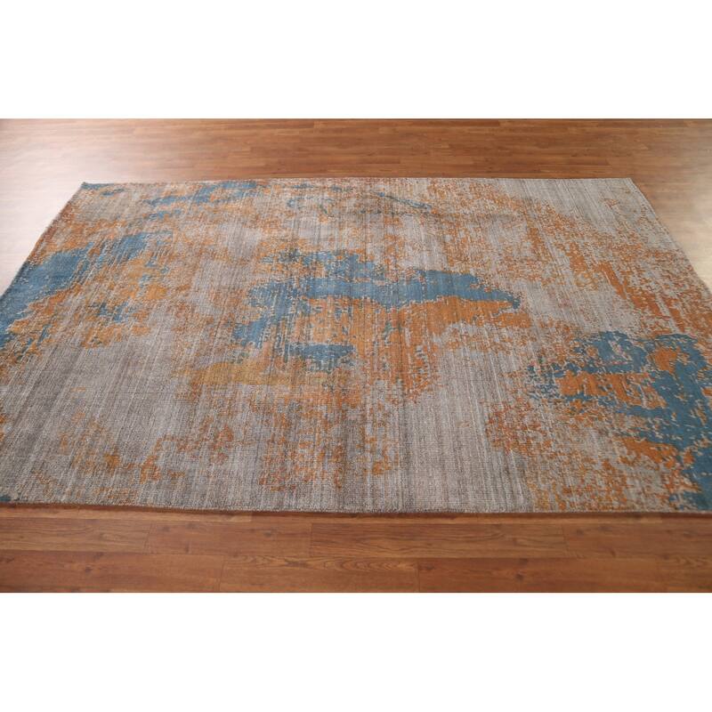 Modern Abstract Area Rug Handmade Wool Carpet - 5'4"x 8'4"