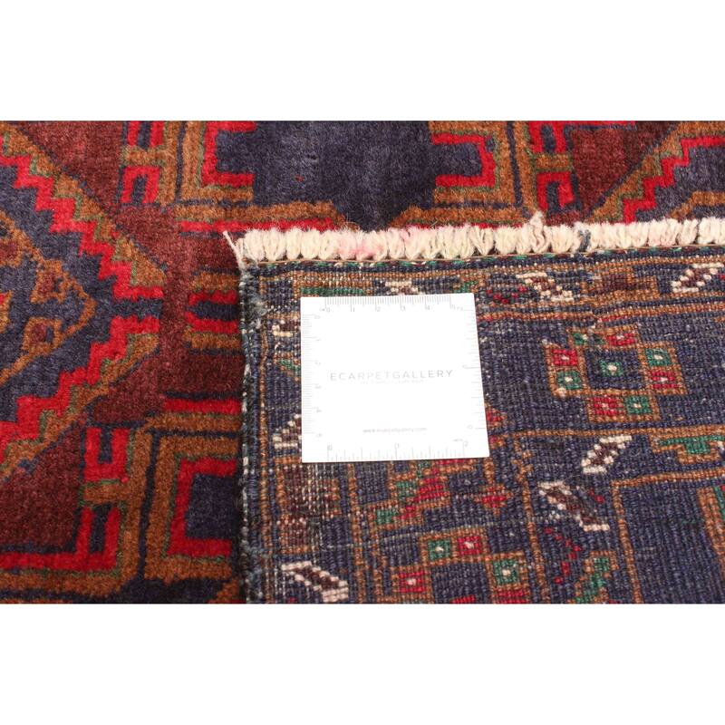 ECARPETGALLERY Hand-knotted Teimani Dark Navy Wool Rug - 2'8 x 4'2