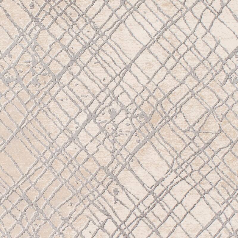 Tsering Contemporary Cream Area Rug - 8' 10" x 12' 4"