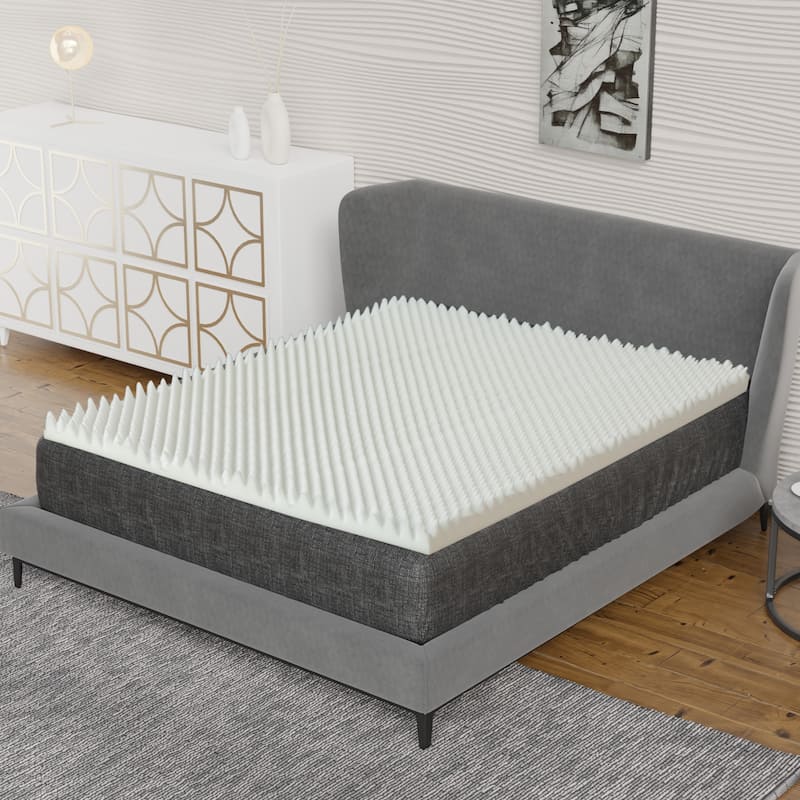 Onetan, 1" & 2" High Density Convoluted Egg Shell Breathable Foam Topper