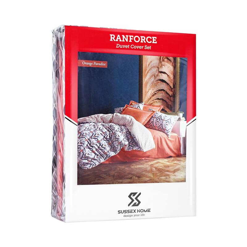 SUSSEXHOME Orange Paradise Full Size Duvet Cover Set, Hypoallergenic