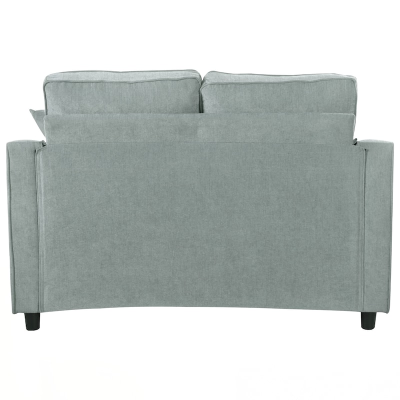55" Modern Chaise Lounge Sofa Bed Upholstered Sofa Couch with Seat and Detachable Pillows for Living Room