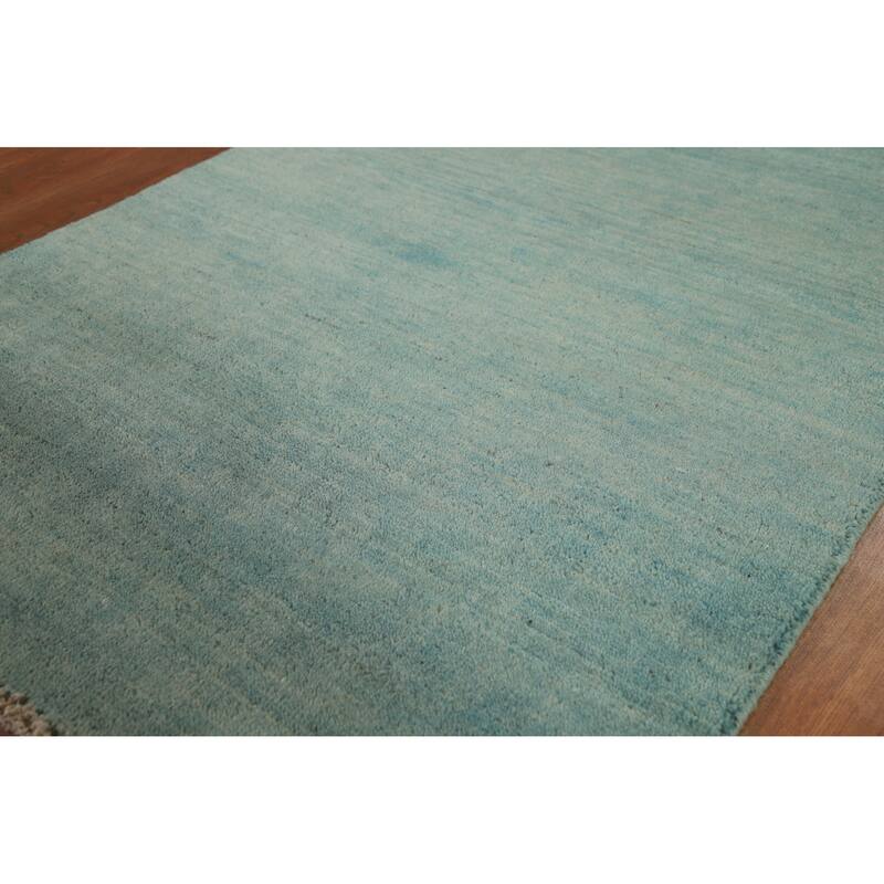 Stripe Gabbeh Modern Foyer Rug Handmade Wool Carpet - 2'9"x 4'0"
