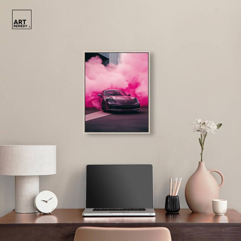 Turbocharged Pink Canvas by Art Remedy