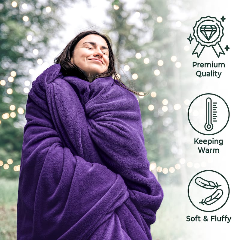 American Soft Linen Bedding Fleece Blanket