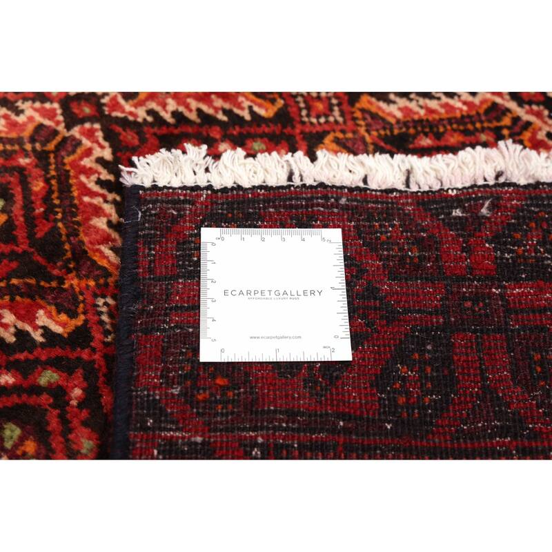 ECARPETGALLERY Hand-knotted Teimani Black, Red Wool Rug - 3'8 x 7'2