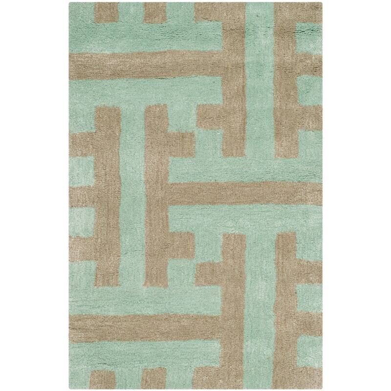 SAFAVIEH Handmade Soho Cherelle N.Z. Wool/ Viscose Rug - 2' x 3' - Light Blue/Multi