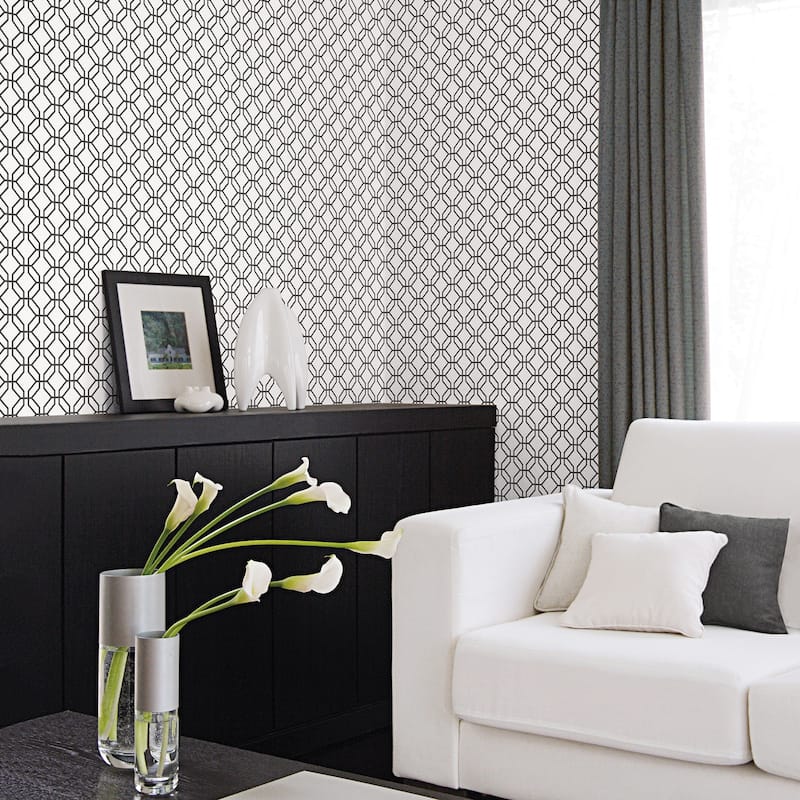 Galerie Wallcoverings Secret Garden Octogonal Trellis Non-woven Matte Wallpaper Roll