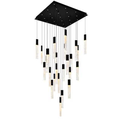 Greta Integrated LED Black Chandelier