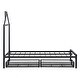 preview thumbnail 70 of 71, Metal Platform Bed With Two Drawers,House-Shaped Headboard Design