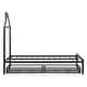 preview thumbnail 17 of 16, Twin Size Metal Platform Bed with 2 Drawers,House-Shaped Headboard Design, White