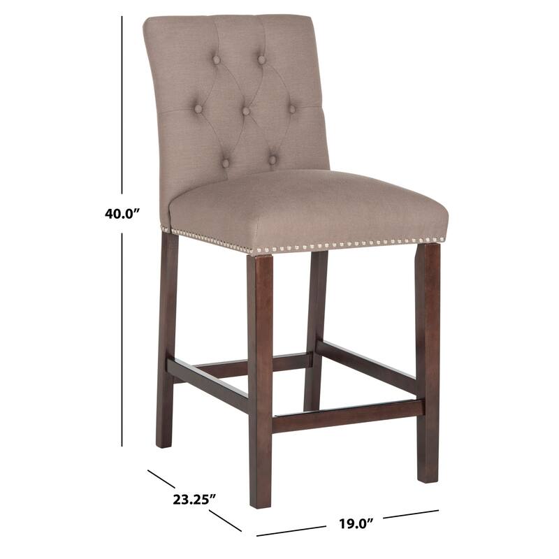 SAFAVIEH Lisel -27.5 Inch Counter Stool (Set of 2) - 19Wx23Dx40H