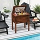 preview thumbnail 2 of 8, Gymax Wooden Cooler for Patio 54 Quart Beverage Cooler w/ Handles