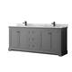 Option Dark Gray / White Carrara Marble Top / Matte Black