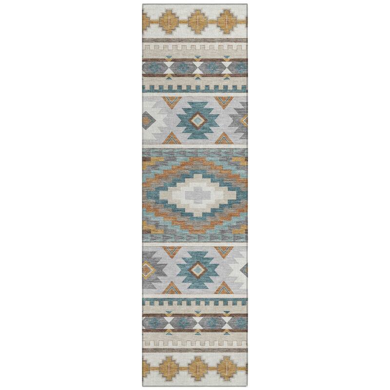 Machine Washable Indoor/ Outdoor Modern Ottawa Chantille Rug