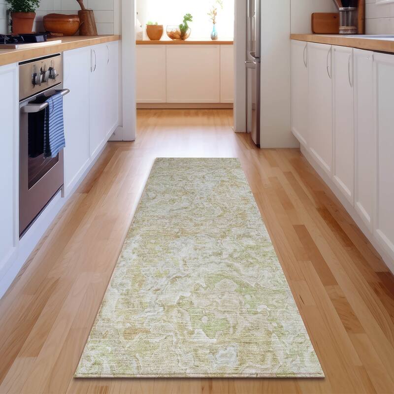 Premium Washable Super Soft Abstract Kazi Mayfield Rug - Beige - 2' 3" x 7' 6" - Runner