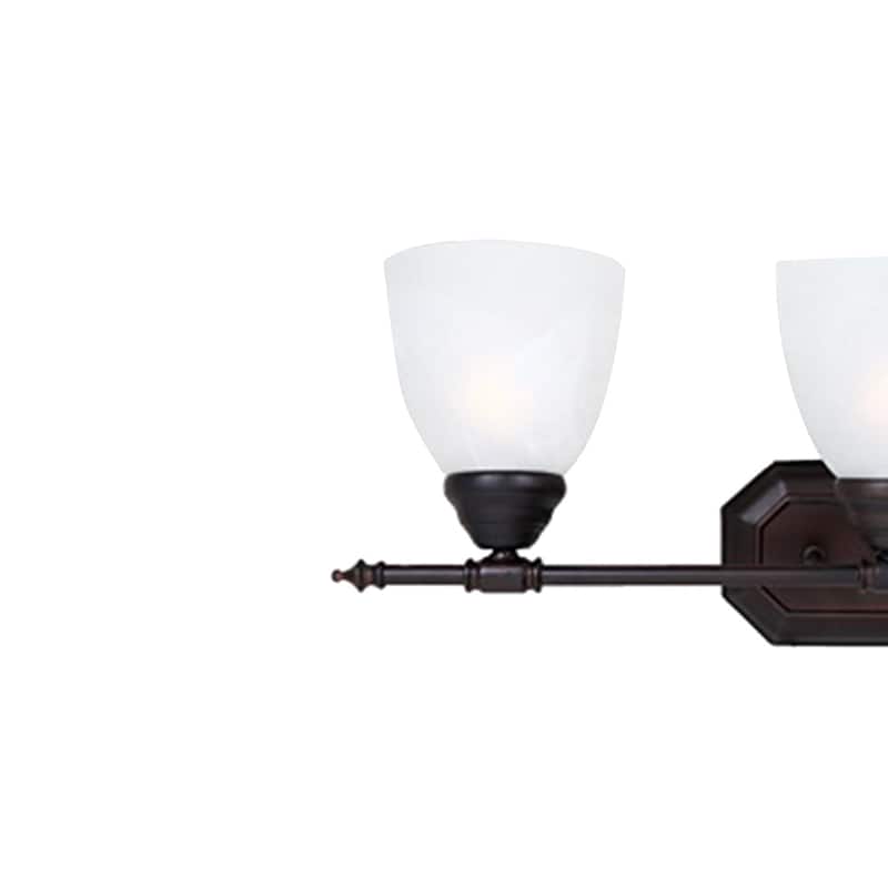 AA Warehousing Jeffrey 3 Light Vanity light in Oil Rubbed Bronze