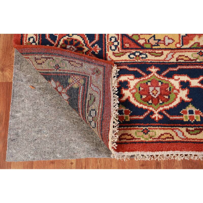 Hand Knotted Oriental 100% Wool Carpet Traditional Medallion Oranges & Rust Heriz (serapi) Area Rug - 12' 0'' X 8' 10''