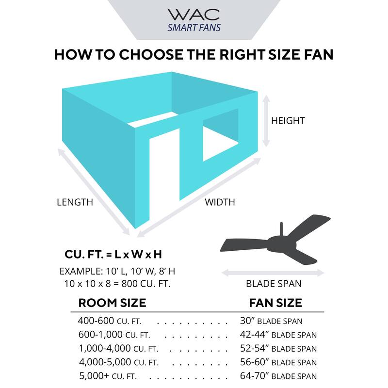 Swirl Indoor/Outdoor 3-Blade Smart Ceiling Fan 54in with 3000K LED and Remote Control. - 54